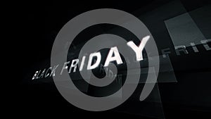 Black Friday 3D Cinematic hitech title animation background