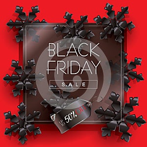 Black Friday Banner 2024 TRENDY Design Gifts card Instagram Sign Template Winter Christmas Holiday Decoration flyer