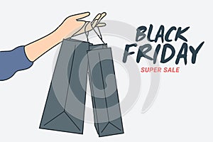 Black Friday banner concept.