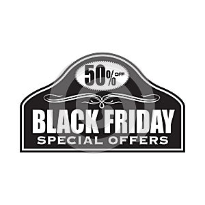 Black Friday Banners Sale black and white Vector