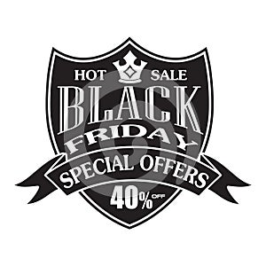 Black Friday Banners Sale black and white Vector