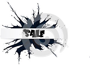 Black Friday, Big Sale, black ink splach