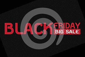 Black friday big sale, red wording on black background