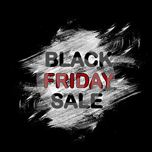 Black friday, big sale. Title text. Banner, poster, wallpaper. Ink painting. Brush stroke. Abstract background