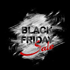 Black friday, big sale. Title text. Banner, poster, wallpaper. Ink painting. Brush stroke. Abstract background