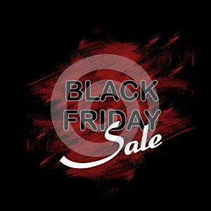 Black friday, big sale. Title text. Banner, poster, wallpaper. Ink painting. Brush stroke. Abstract background