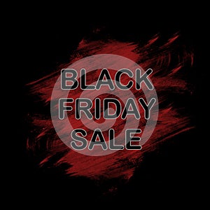 Black friday, big sale. Title text. Banner, poster, wallpaper. Ink painting. Brush stroke. Abstract background