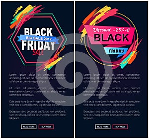 Black Friday Big Sale Web on Vector Illustration