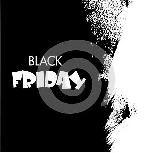 Black Friday, Big Sale, white ink splach