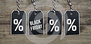 Black friday and black week hang tags and cubes