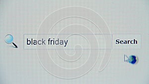 Black friday - browser search query, Internet web page