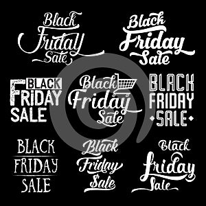 Black Friday Calligraphic Design Collection