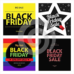 Black friday card sets