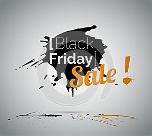 Black Friday clearance sale vector illustration with typography
