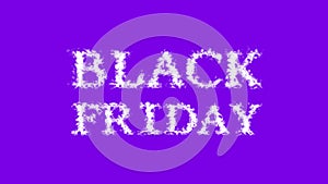 Black Friday cloud text effect violet isolated background