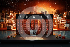 Black Friday countdown calendar with tearoff photo