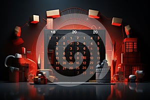 Black Friday countdown calendar with tearoff photo