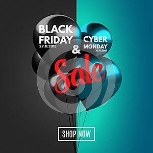 Black Friday and Cyber Monday Sale concept