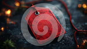 Black Friday Discounts. Red clothing label