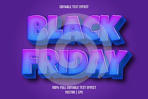 Black Friday editable text effect cartoon style