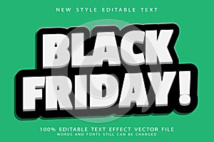 Black Friday editable text effect emboss modern style