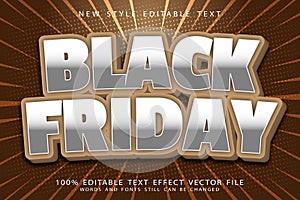 Black Friday editable text effect emboss modern style