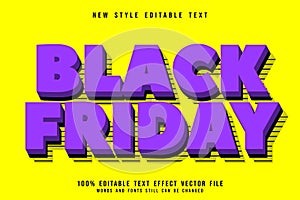 Black Friday editable text effect emboss modern style