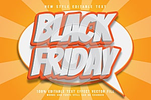 Black Friday editable text effect emboss modern style
