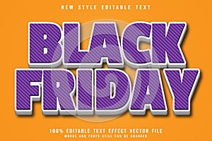 Black Friday editable text effect emboss modern style