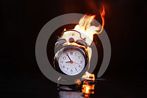 Black friday fire clock concept