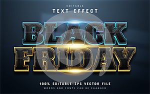 Black friday gold style text effect