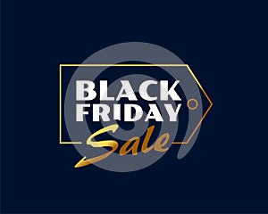 black friday golden sale tag background for business marketing