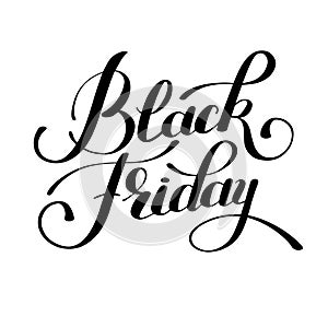 Black friday handmade lettering calligraphy, total sale discount