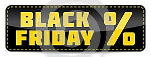 Black Friday inscription banner design template.