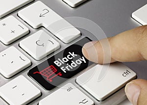 Black Friday - Inscription on Black Keyboard Key