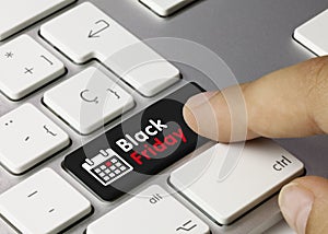 Black Friday - Inscription on Black Keyboard Key