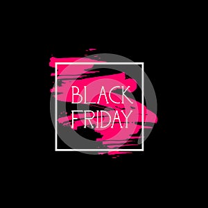 Black Friday Label Big Shopping Promotion Sale Icon, Price Discount Logo Concept