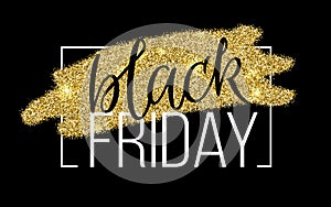 Black Friday Lettering Sale Discount banner.