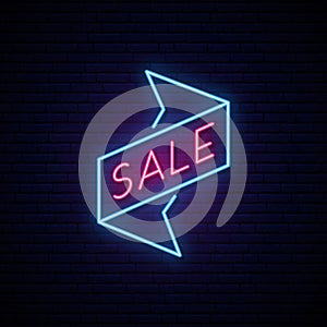 Black Friday light signboard. Neon Sale sign.