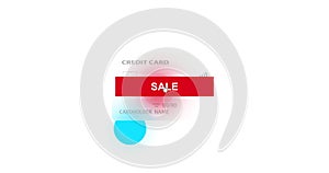 Black Friday and Neutral credit card on colorful background with glass morphism effect. The concept of online shopping