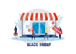 Black friday Online shopping. laptop shop,  E-commerce, bags purchasing  Online e-commerce, marketing purchase