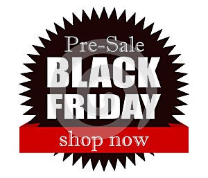 Black friday pre-sale! Shop now. photo