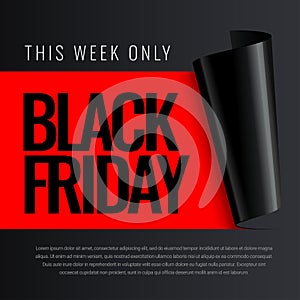 Black friday promotion banner.