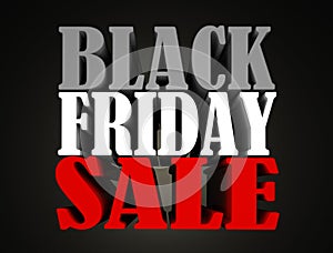 Black friday sale 3d text render