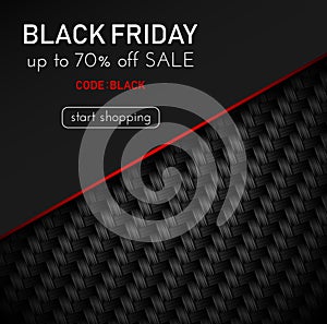 Black friday sale abstract textured promo poster.