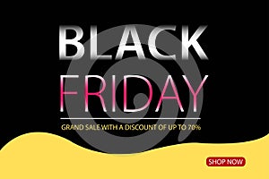 Black Friday sale ad template for social media posts, banner, card design