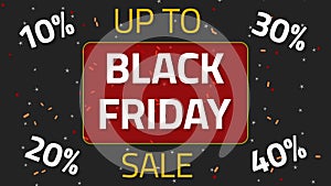 Black Friday Sale animation with up to 40 percent