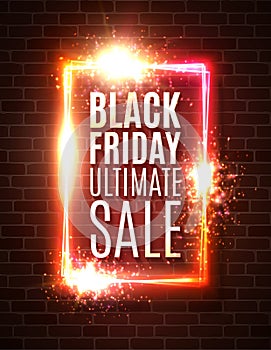 Black friday sale background. Discount banner.