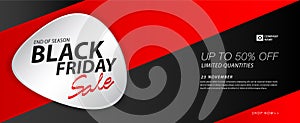 Black friday sale banner, Ads, header banner, gift voucher, Discount card, promotion poster, advertisement, marketing, tags