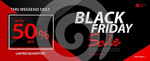 Black friday sale banner, Ads, header banner, gift voucher, Discount card, promotion poster, advertisement, marketing, tags